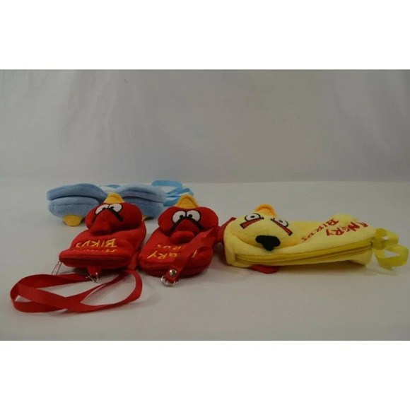 Angry Birds Plush Zipper Pouch Lot of 5 Miniature Carry  Bags Phone Case EX - Picture 6 of 9